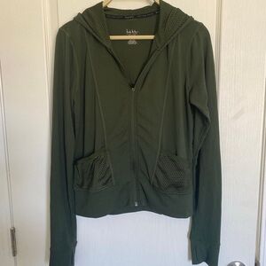 NWOT -“Nicole Miller” Hunter Green Hoodie (M)